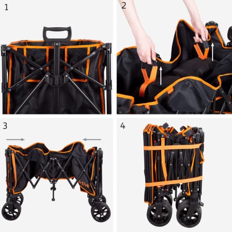 Carro De Playa Plegable XXL 125x94x58 Cm