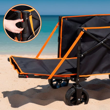 Carro De Playa Plegable XXL 125x94x58 Cm