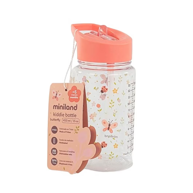 Miniland Botella Tritán Butterfly 450 Ml