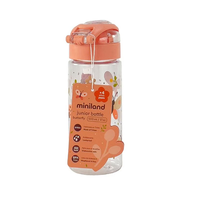 Miniland Botella Junior Tritán Butterfly 500 Ml