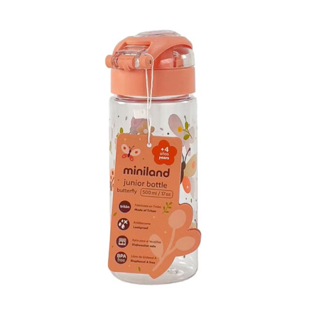 Miniland Botella Junior Tritán Butterfly 500 Ml