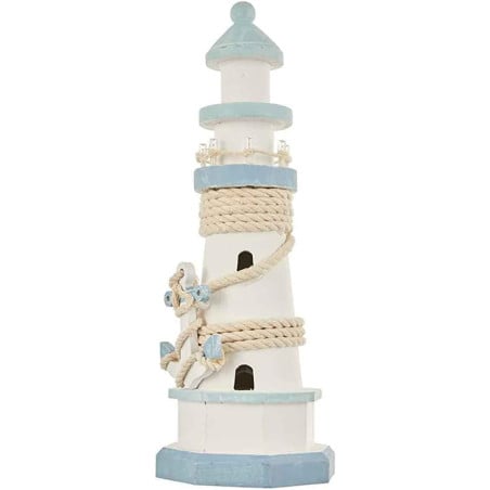 Faro de Madera con Luz LED