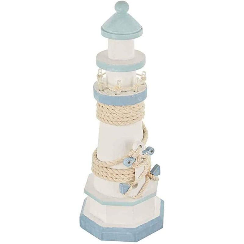 Faro de Madera con Luz LED