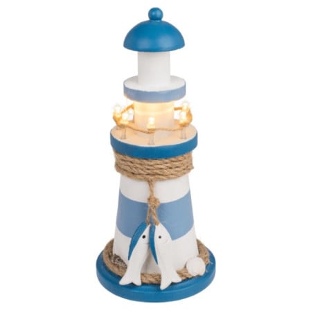 Faro de Madera con Led 10,5x22 CM