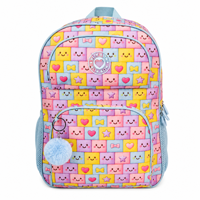 Mochila Escolar Blin Blin Doble Adaptable A Carro 44 Cm De Toybags
