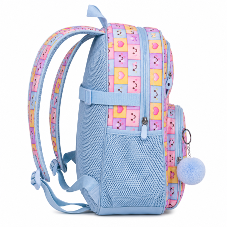 Mochila Escolar Blin Blin Doble Adaptable A Carro 44 Cm