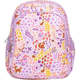 Mochila Escolar Con Bolsillo Térmico Flores 32 Cm De Prooptm