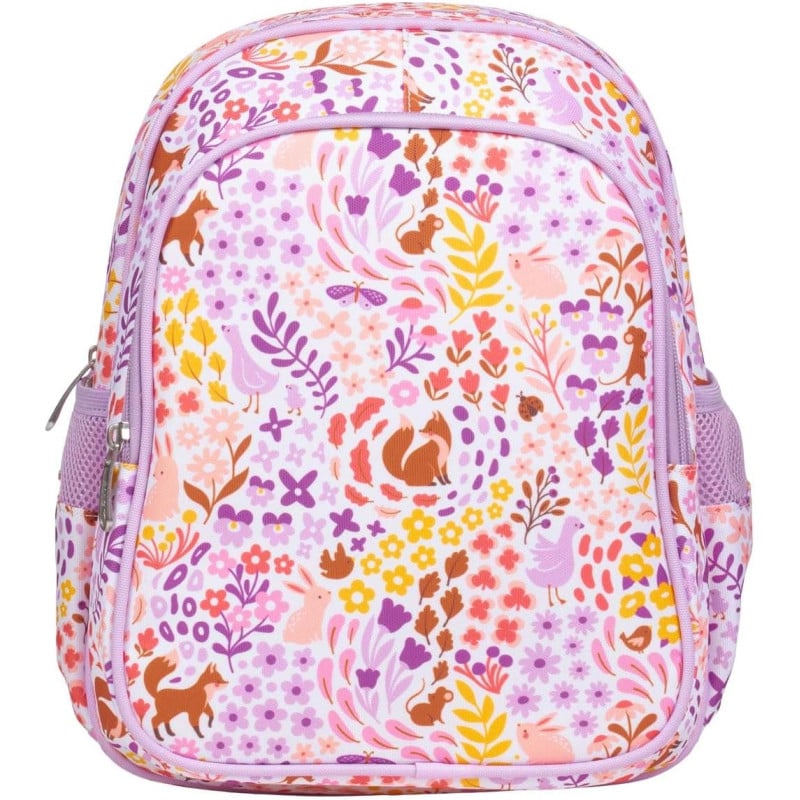 Mochila Escolar Con Bolsillo Térmico Flores 32 Cm De Prooptm