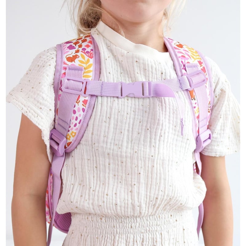 Mochila Escolar Con Bolsillo Térmico Flores 32 Cm