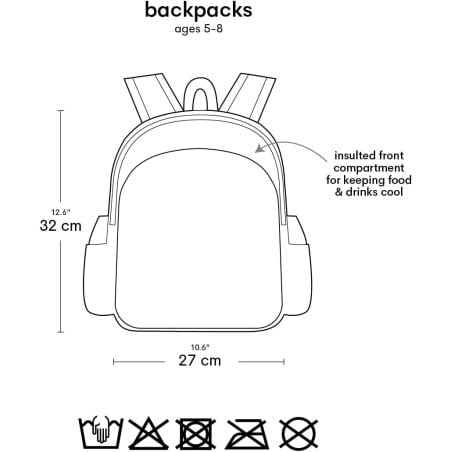 Mochila Escolar Con Bolsillo Térmico Animales Del Bosque 32 Cm