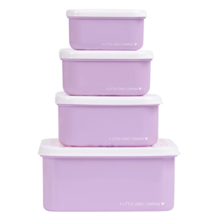 Set De 4 Fiambreras Infantiles Flores