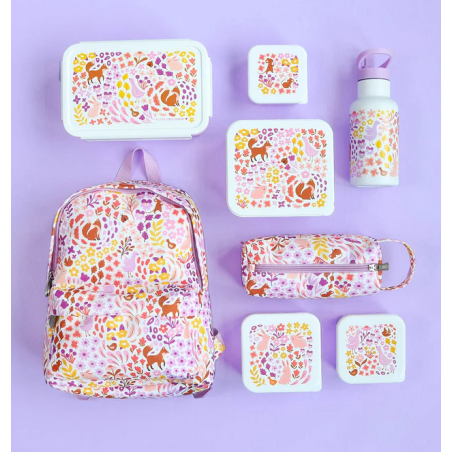 Set De 4 Fiambreras Infantiles Flores