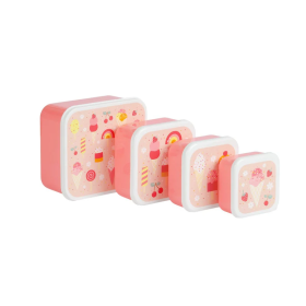 Set De 4 Fiambreras Infantiles Helados De Prooptim 2
