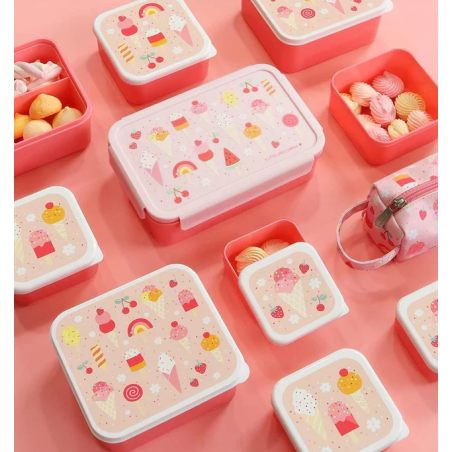 Set De 4 Fiambreras Infantiles Helados