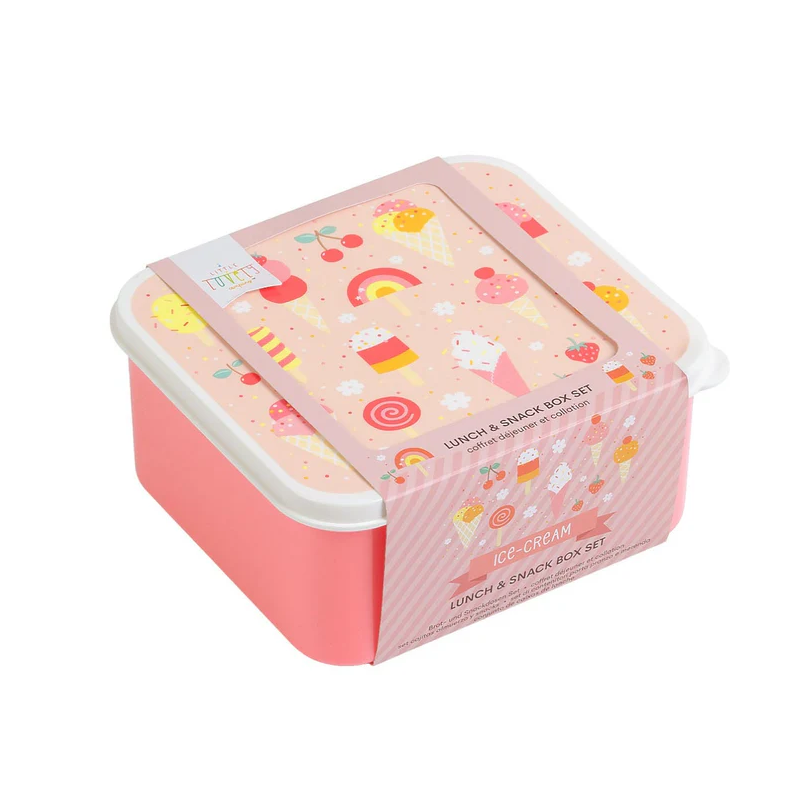 Set De 4 Fiambreras Infantiles Helados