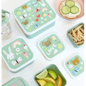 Set De 4 Fiambreras Infantiles Ositos Joy De Prooptim 2