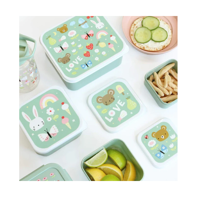 Set De 4 Fiambreras Infantiles Ositos Joy