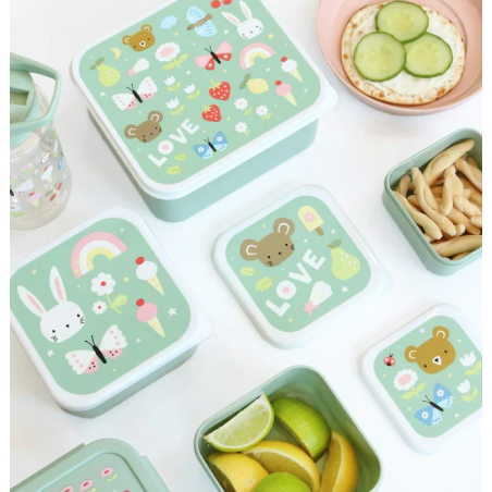 Set De 4 Fiambreras Infantiles Ositos Joy