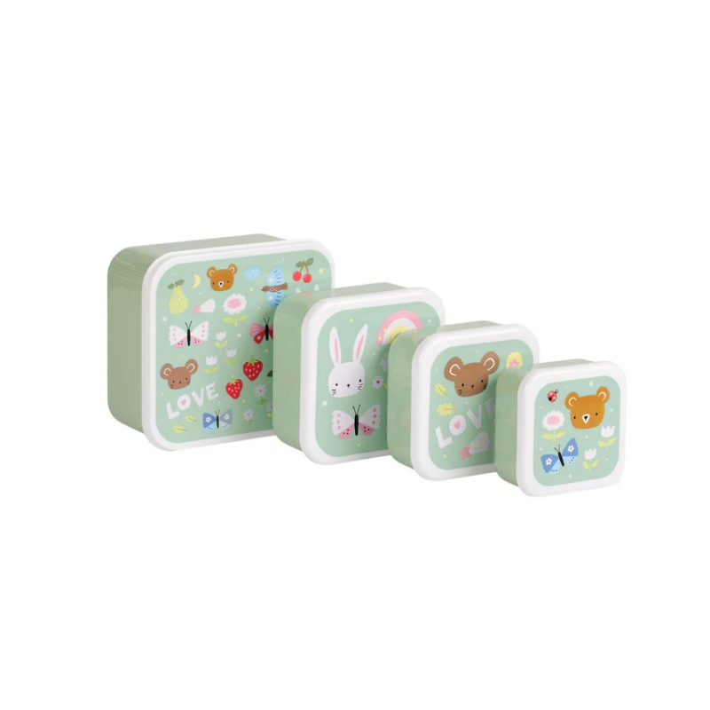 Set De 4 Fiambreras Infantiles Ositos Joy