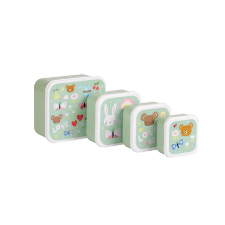 Set De 4 Fiambreras Infantiles Ositos Joy