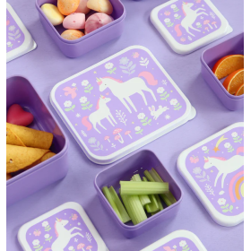 Set De 4 Fiambreras Infantiles Unicornios De Prooptim 2
