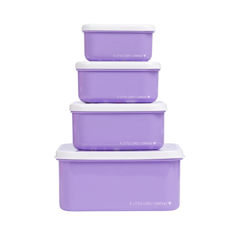 Set De 4 Fiambreras Infantiles Unicornios