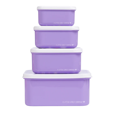 Set De 4 Fiambreras Infantiles Unicornios