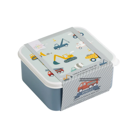 Set De 4 Fiambreras Infantiles Vehículos