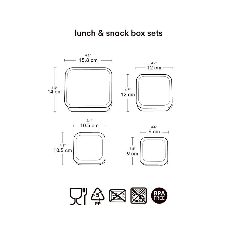 Set De 4 Fiambreras Infantiles Vehículos