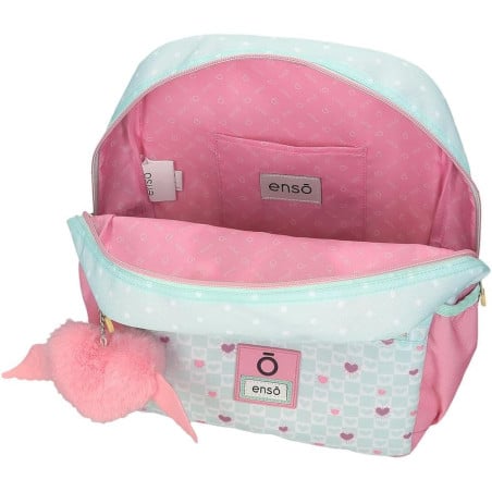 Mochila Escolar Enso Hearts Adaptable A Carro 33 Cm