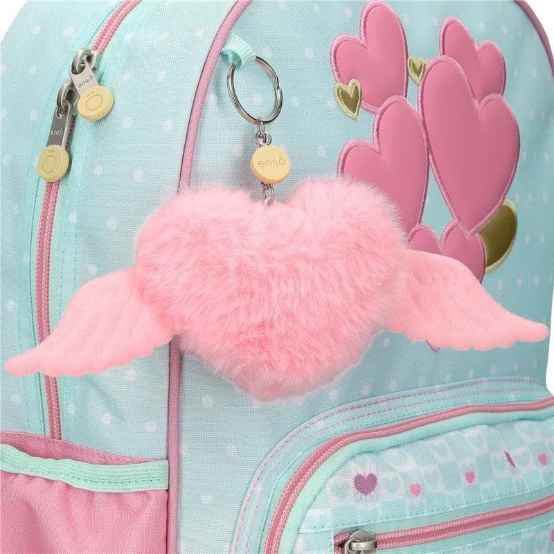 Mochila Escolar Enso Hearts Adaptable A Carro 33 Cm