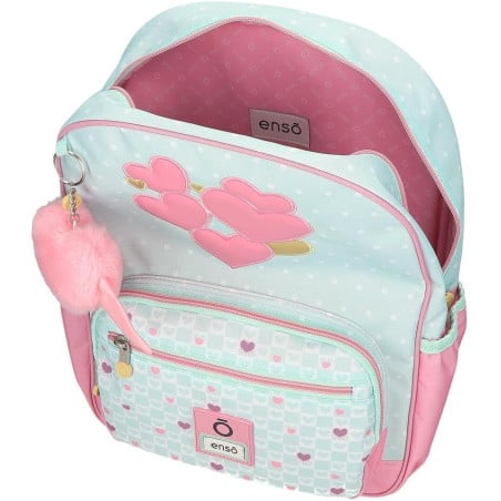 Mochila Escolar Enso Hearts Adaptable A Carro 38 Cm