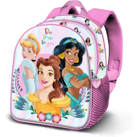 Mochila Infantil 3D Princesas Disney 31 Cm De K-Ractermania