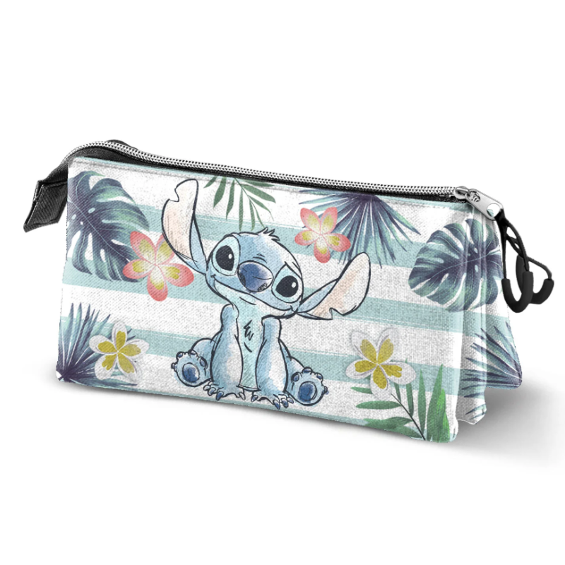 Estuche Triple Lilo Y Stitch Ocean De K-Ractermania