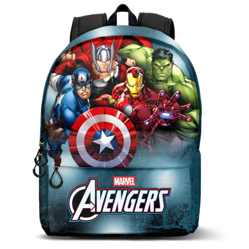 Mochila Escolar Avengers Adaptable A Carro 41cm De K-Ractermania