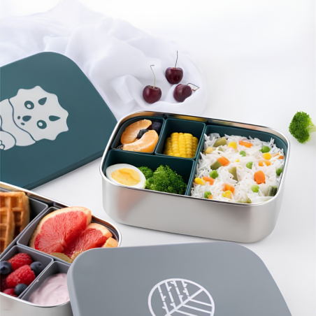 Caja Almuerzo Acero Dinos