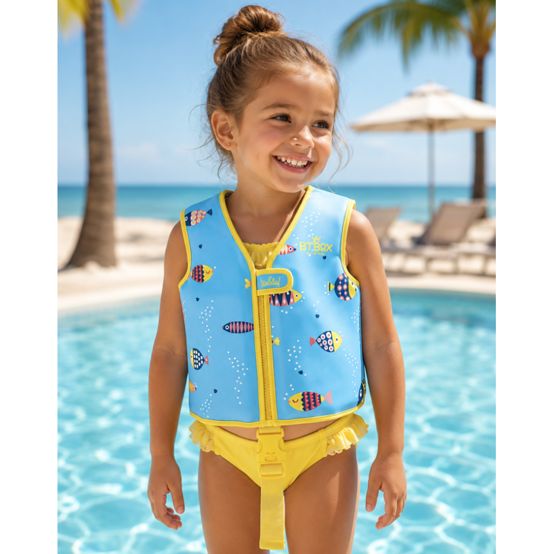 Chaleco De Flotación Infantil Pececitos Talla S