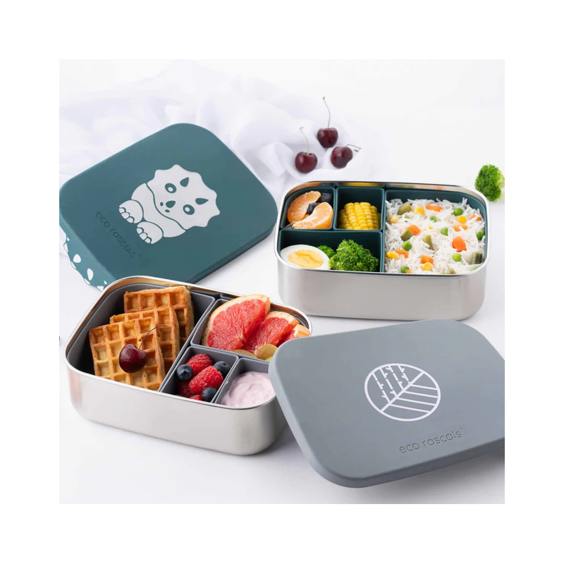 Caja Almuerzo Acero Gris