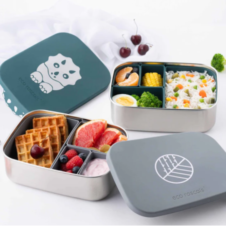 Caja Almuerzo Acero Gris