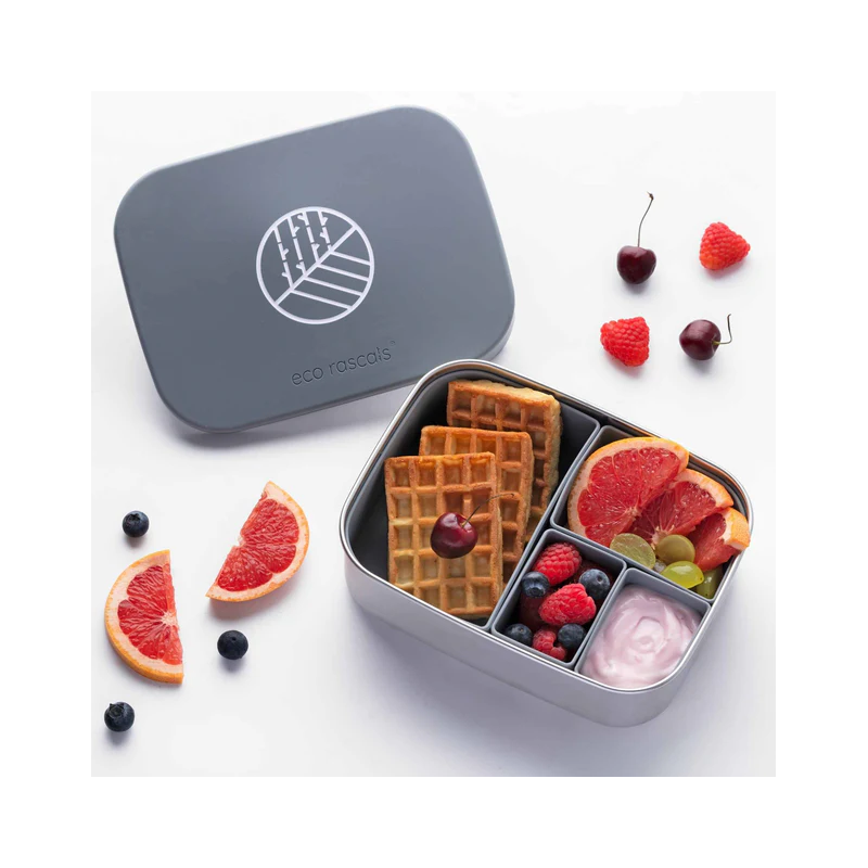 Caja Almuerzo Acero Gris