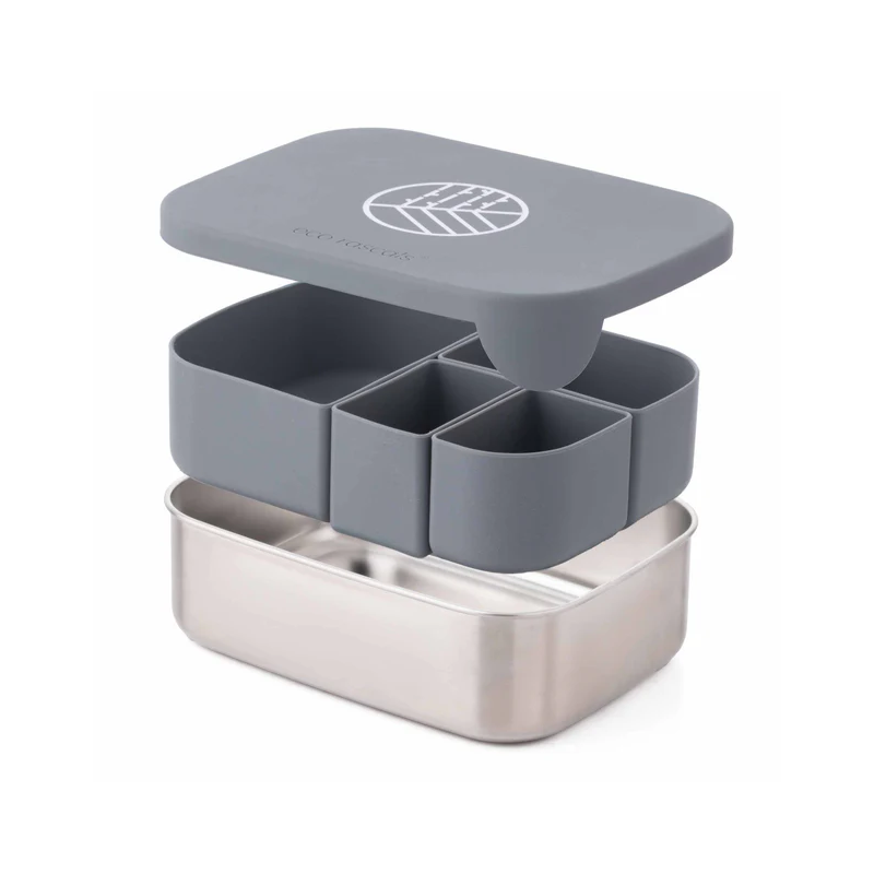Caja Almuerzo Acero Gris