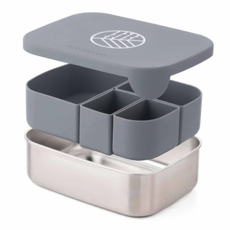 Caja Almuerzo Acero Gris