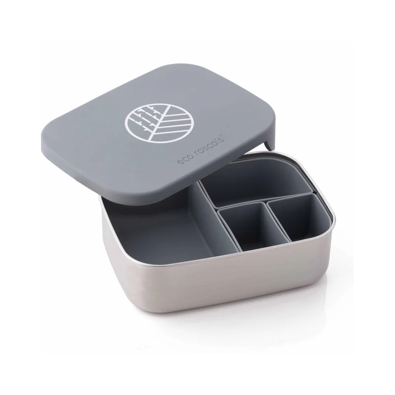 Caja Almuerzo Acero Gris