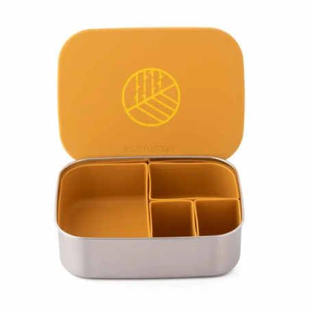 Caja Almuerzo Acero Mostaza