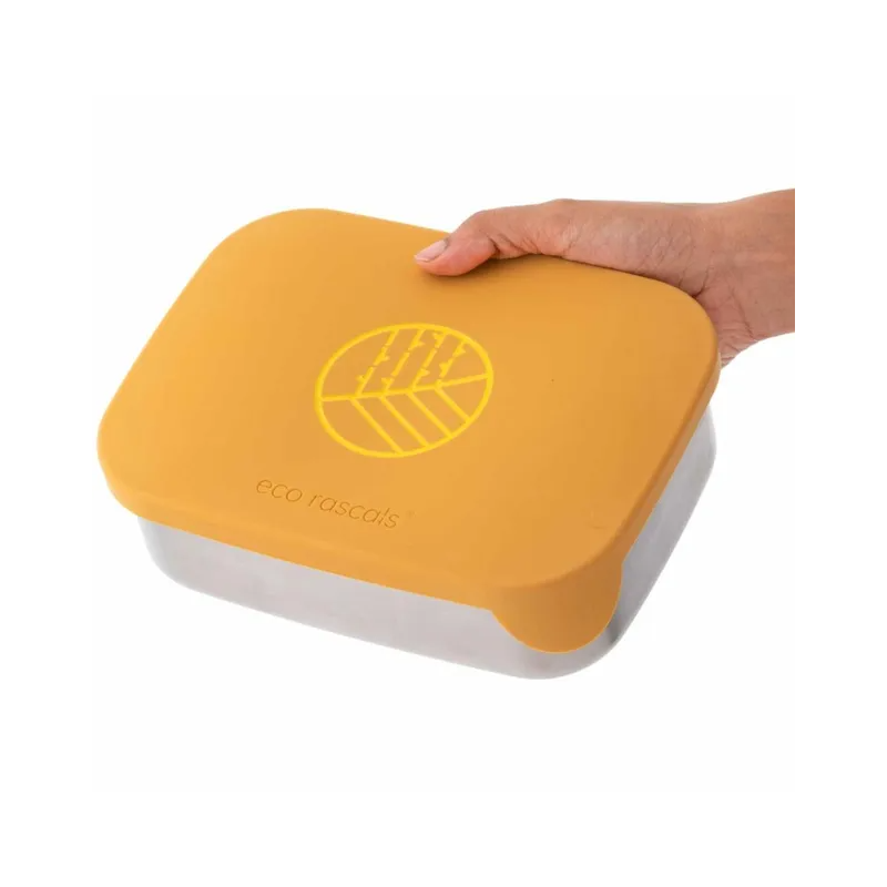 Caja Almuerzo Acero Mostaza