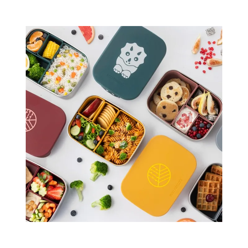 Caja Almuerzo Acero Mostaza