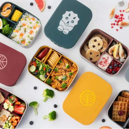 Caja Almuerzo Acero Mostaza
