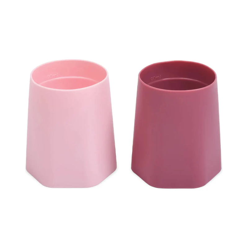 Vasos Silicona Entrenamiento Rosa + Burdeos