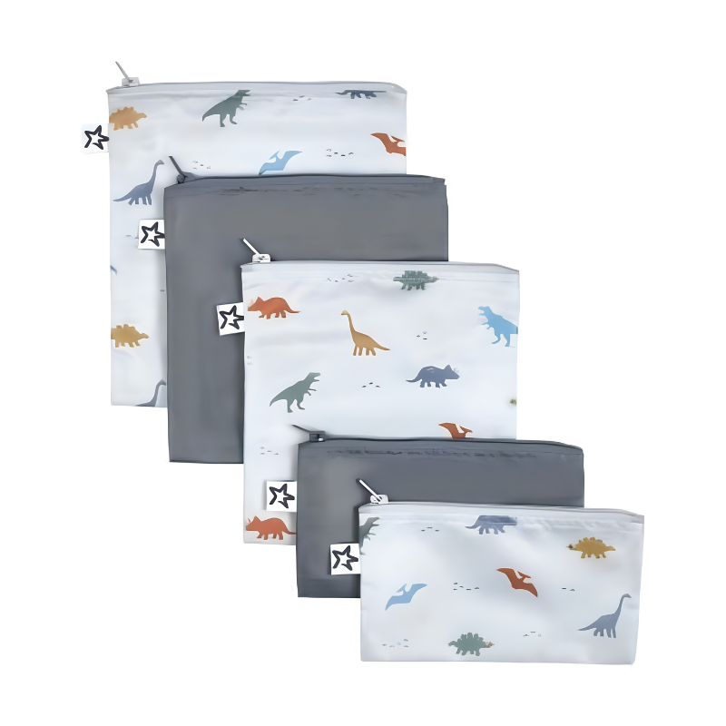 Pack 5 Bolsas Snack Dinosaurios