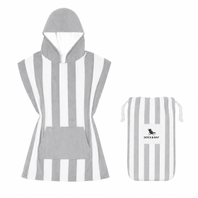Poncho De Playa Infantil Dock & Bay Gris Talla 2-4 Años De Btbox
